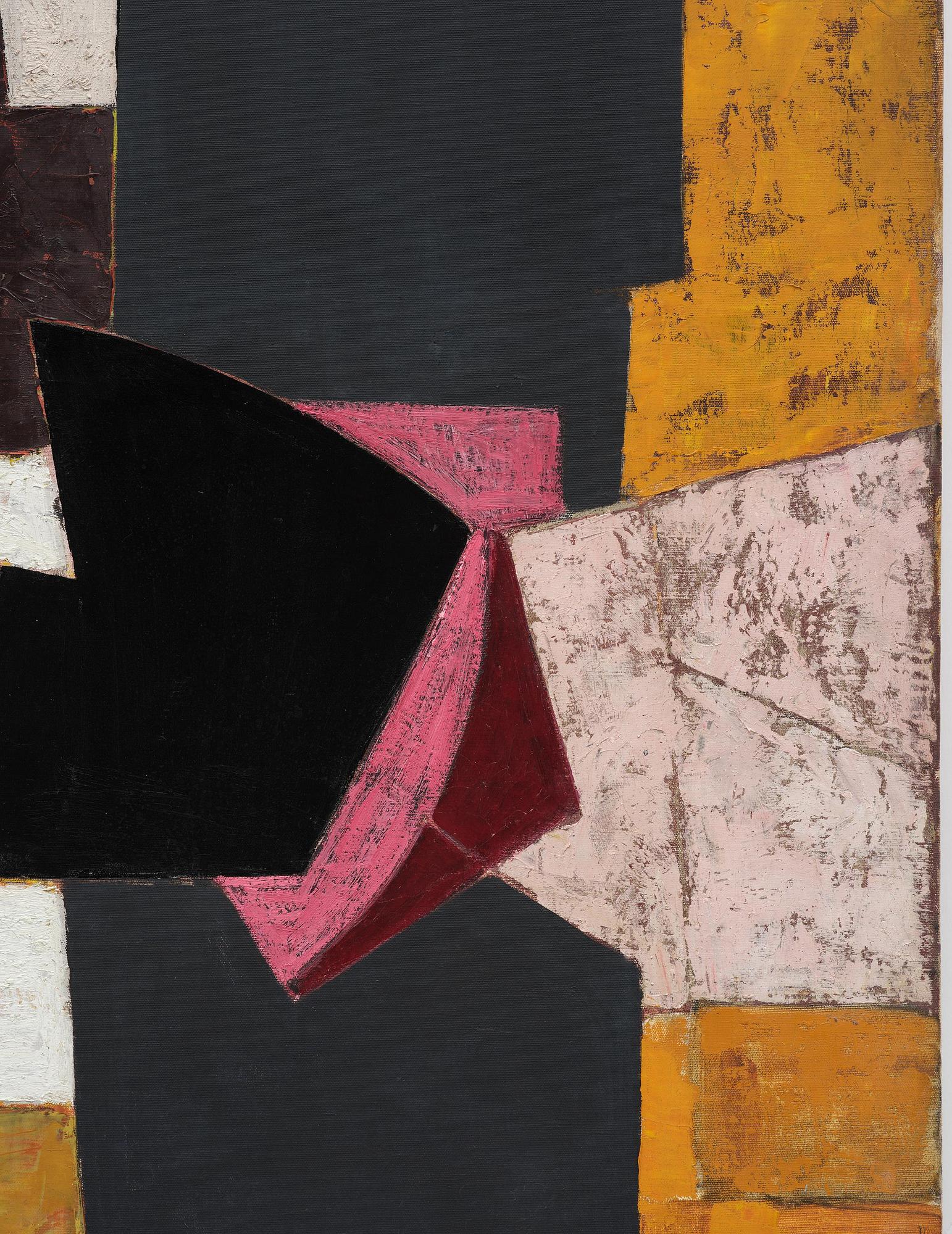 Adrian Heath, "Composition: Yellow, Black and Pink".
