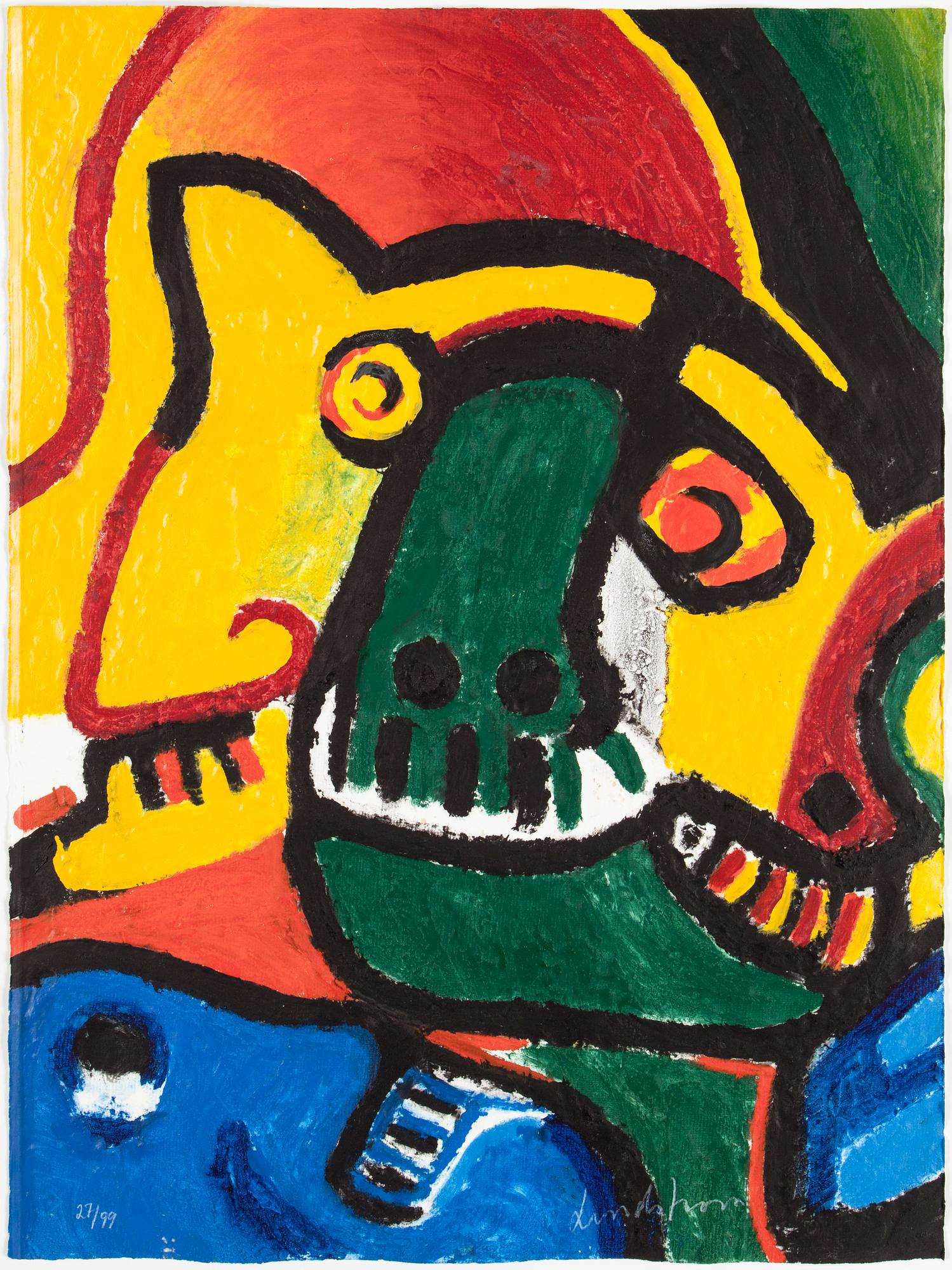 BENGT LINDSTRÖM, portfolio with 12 carborundum in colours, signed Lindström and numbered 27/99.