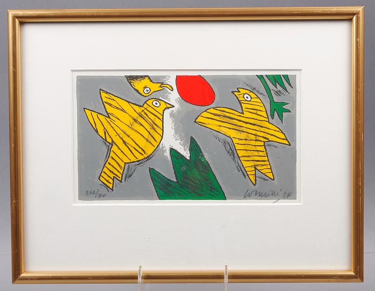 CORNEILLE, BEVERLOO, färglitografi. Sign, dat och numr, -94, 262/300.