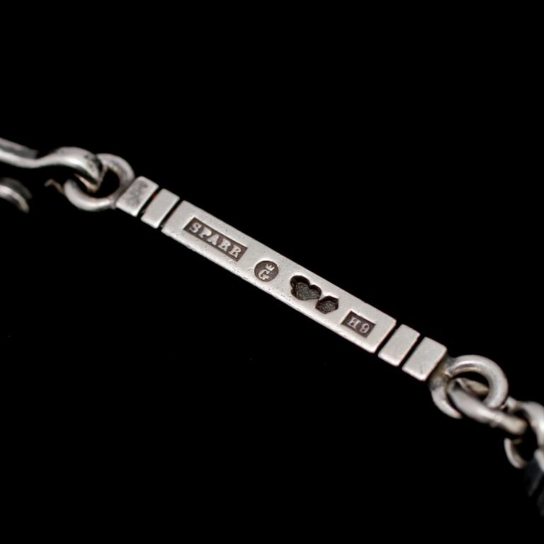 COLLIER, silver, Silversmedjan Sparrhornet, Göteborg, 1958. Vikt 24 g.