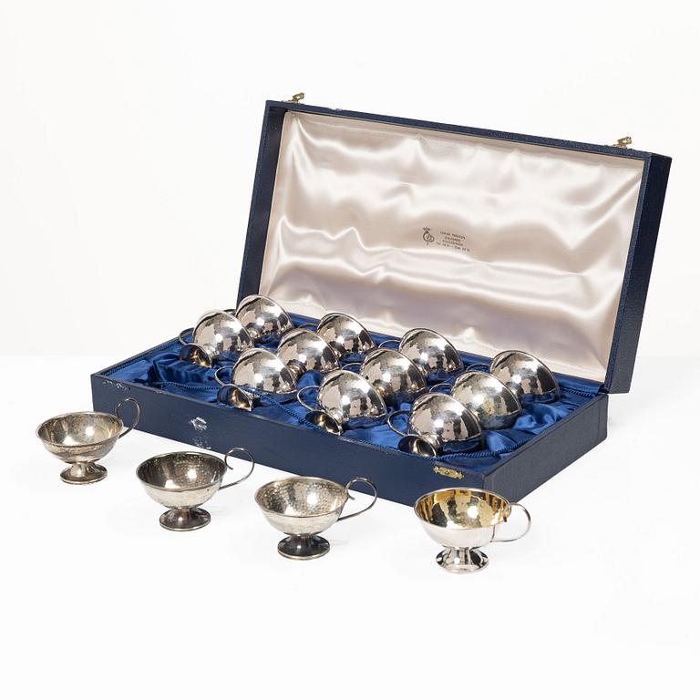 Ceson, 15 silver punch cups, Gothenburg 1965.