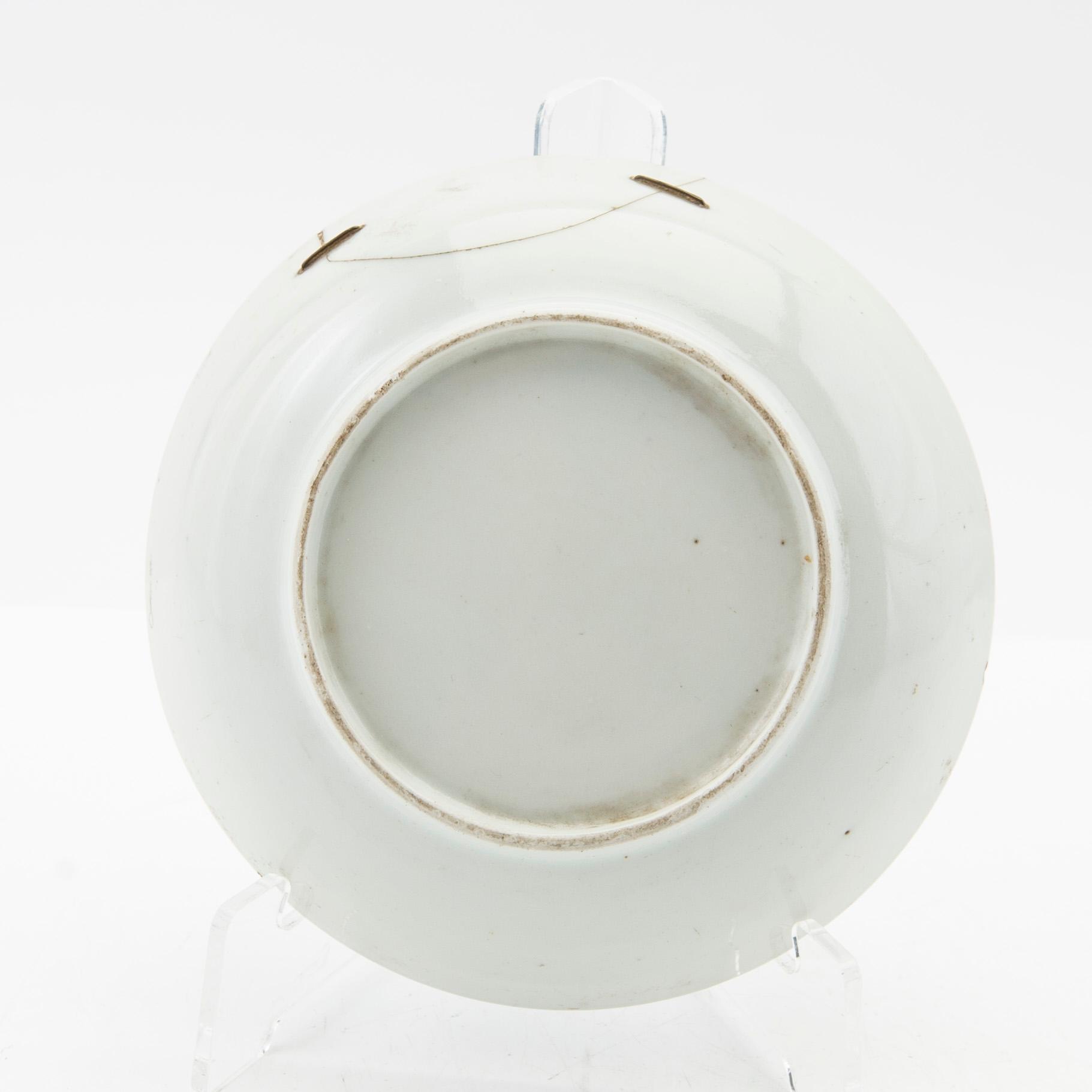 Koppar med fat, 3 st, porslin, Kina, Qingdynastin, Qianlong (1736-95).