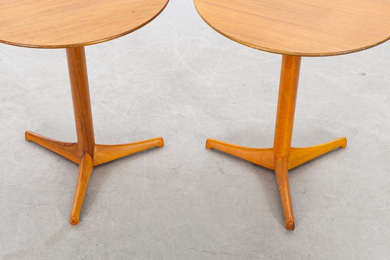 KERSTIN HÖRLIN-HOLMQUIST, a pair of "Äpplet" tables, Nordiska Kompaniet, 1960's.