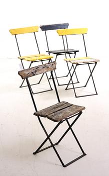 TRÄDGÅRDSSTOLAR, 4 st, 1900-talets första hälft.