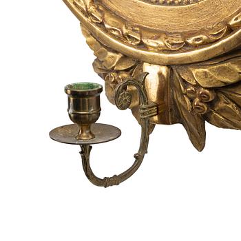 Spegellampetter, ett par, gustaviansk stil, 1900-talets mitt.