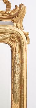 A Gustavian carved and giltwood mirror by J. Åkerblad (master in Stockholm 1758-99).