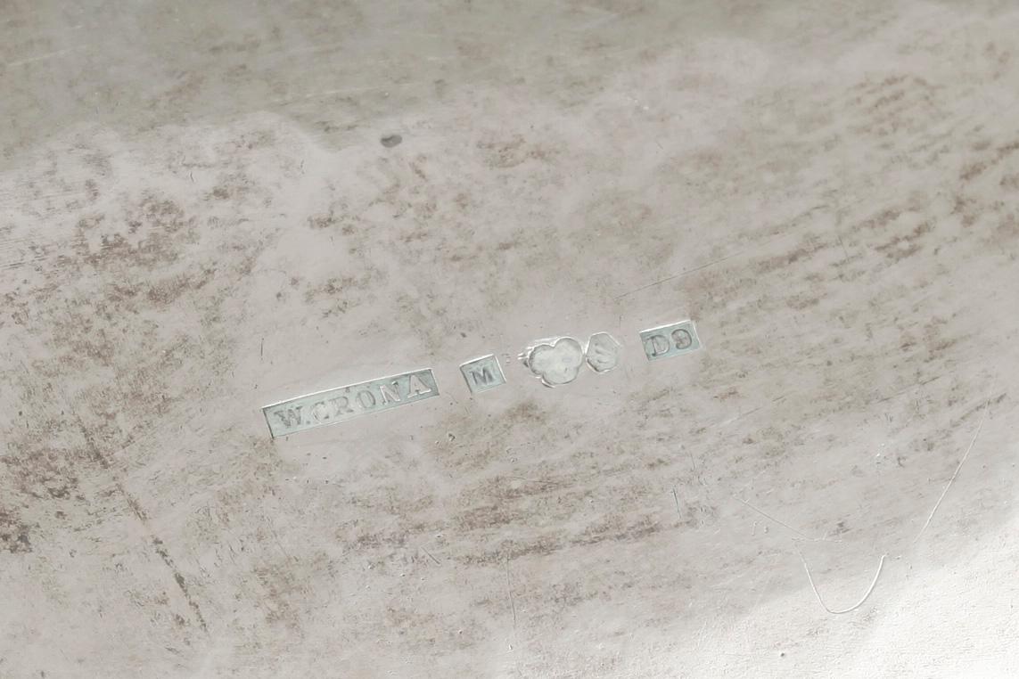 FRUKTSKÅL, silver, William Crona, Malmö, 1954. Vikt 1064 g.