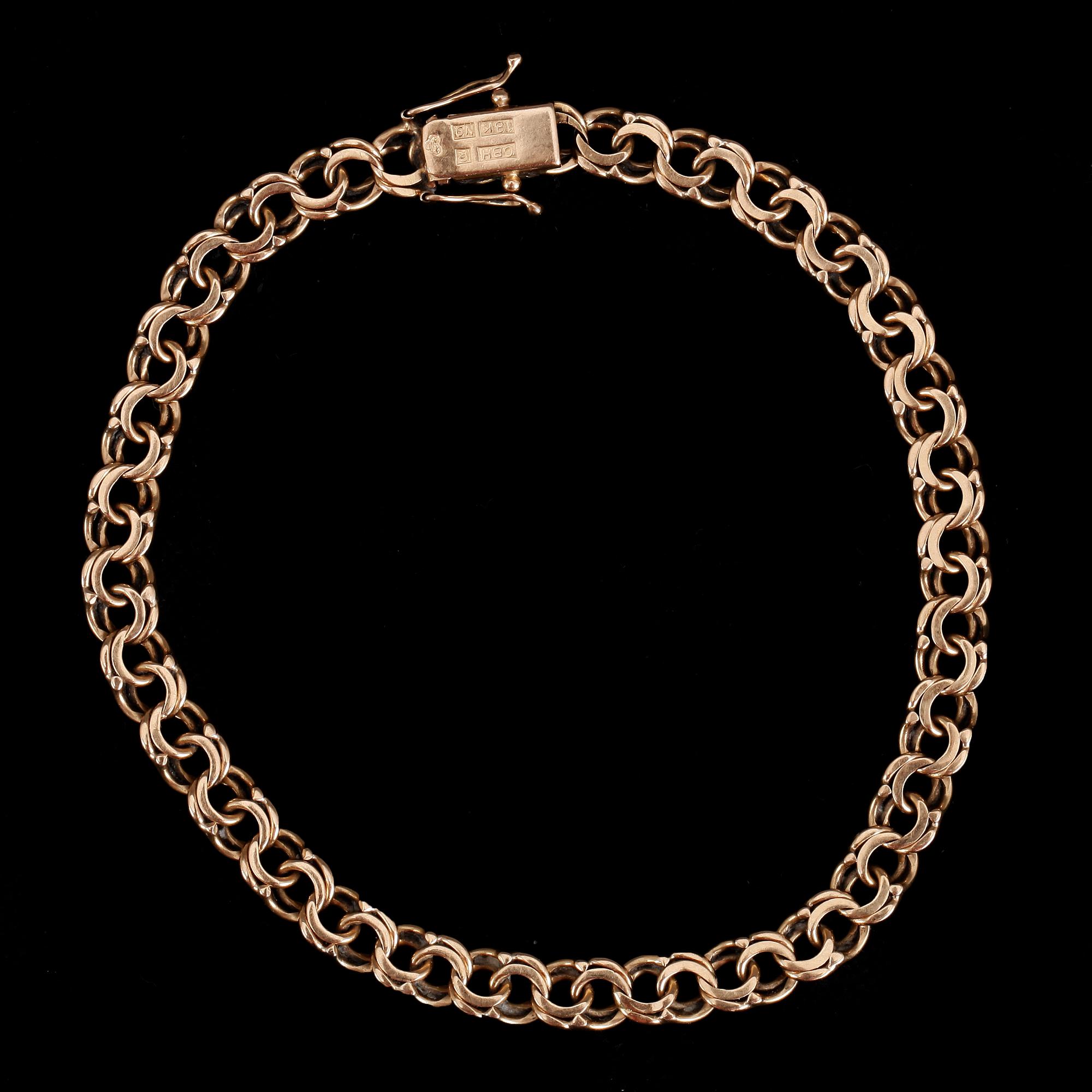 ARMLÄNK, 18 k guld, 1963. Vikt ca 10 gram.