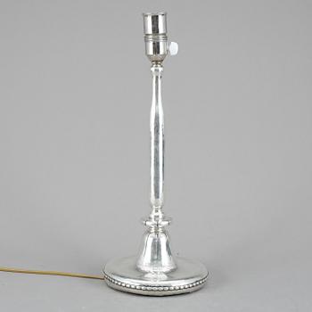 BORDSLAMPA, silver, CG Hallberg, jugend, 1921.