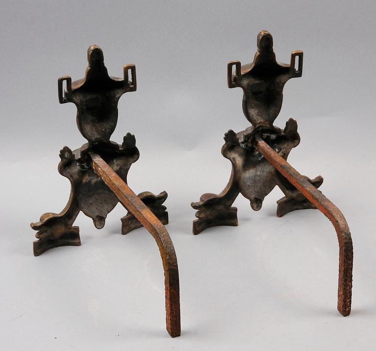 ELDHUNDAR, ett par, brons, Louis XVI-stil.