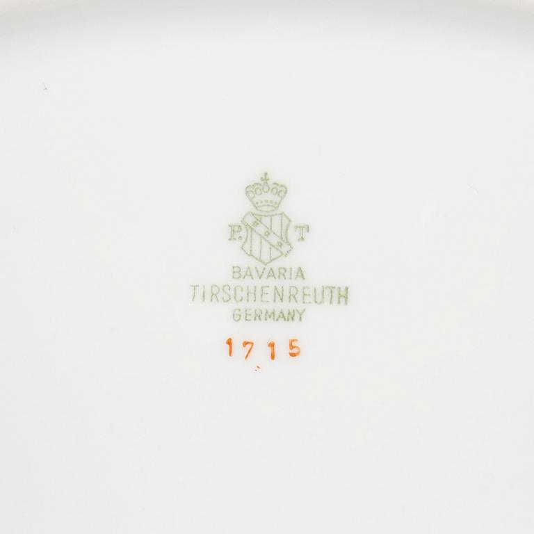 A 60-piece tableware set, Tirschenreuth Bavaria, Germany and nine mocha cups with saucers from Limoges, France, mid.