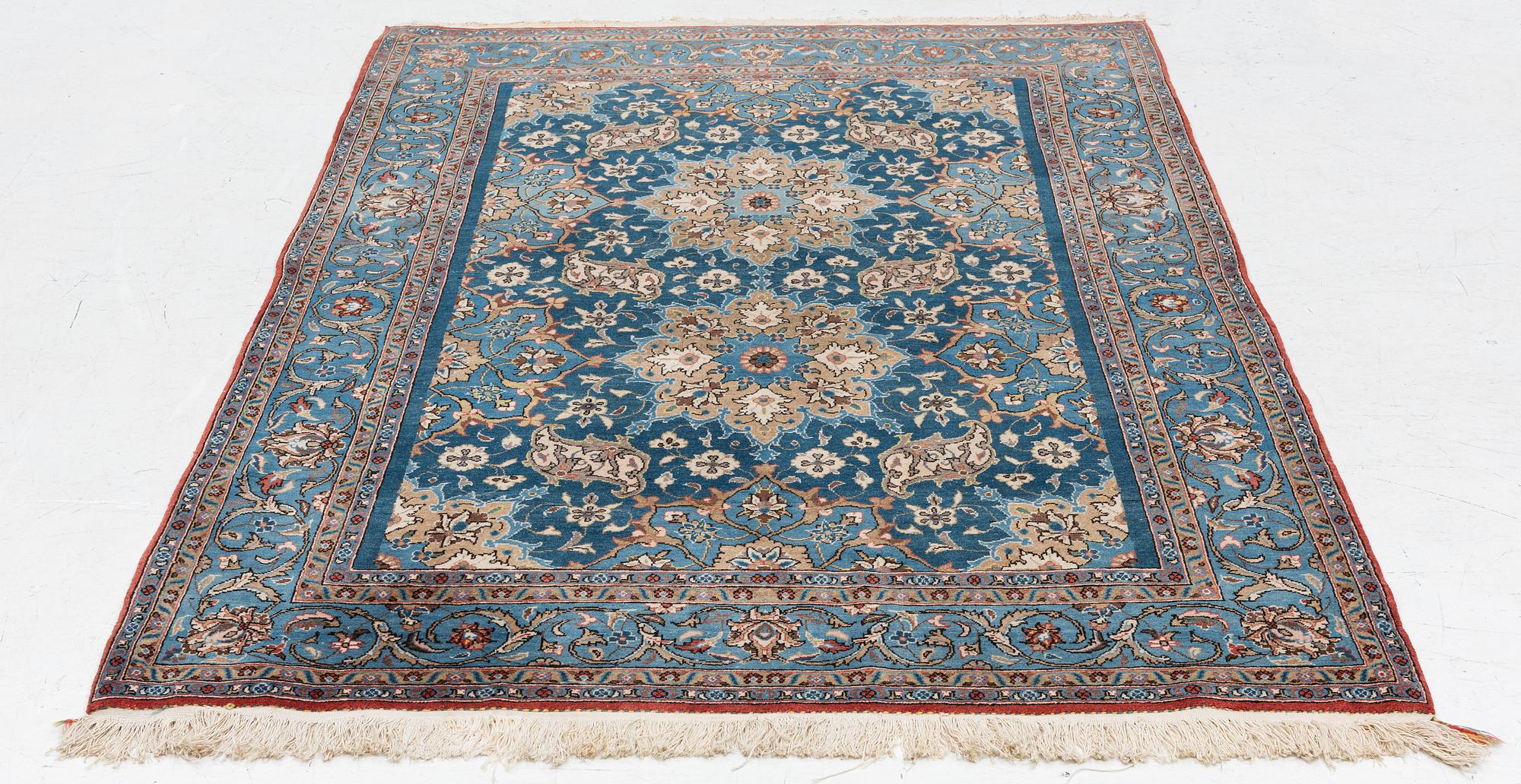Rug, Ghom, approx. 220 x 140 cm.