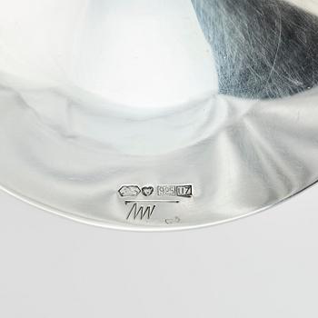 Tapio Wirkkala, three sterling silver 'Trumpetti' candlesticks, Kultakeskus, Hämeenlinna 1973.