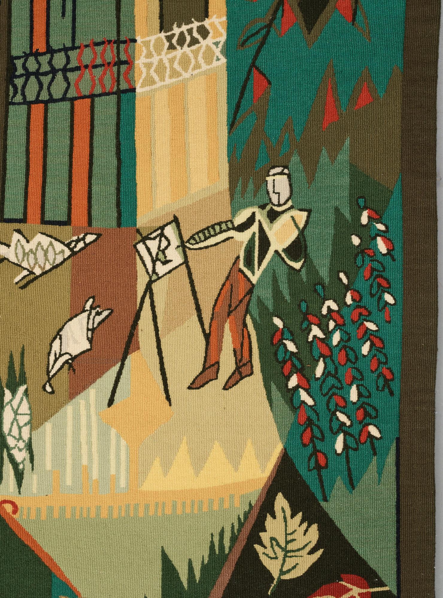 Lars Gynning, A Tapestry, "My Garden", flat weave, ca 193,5-195 x 145-146,5 cm, signed GYNNING MTP.