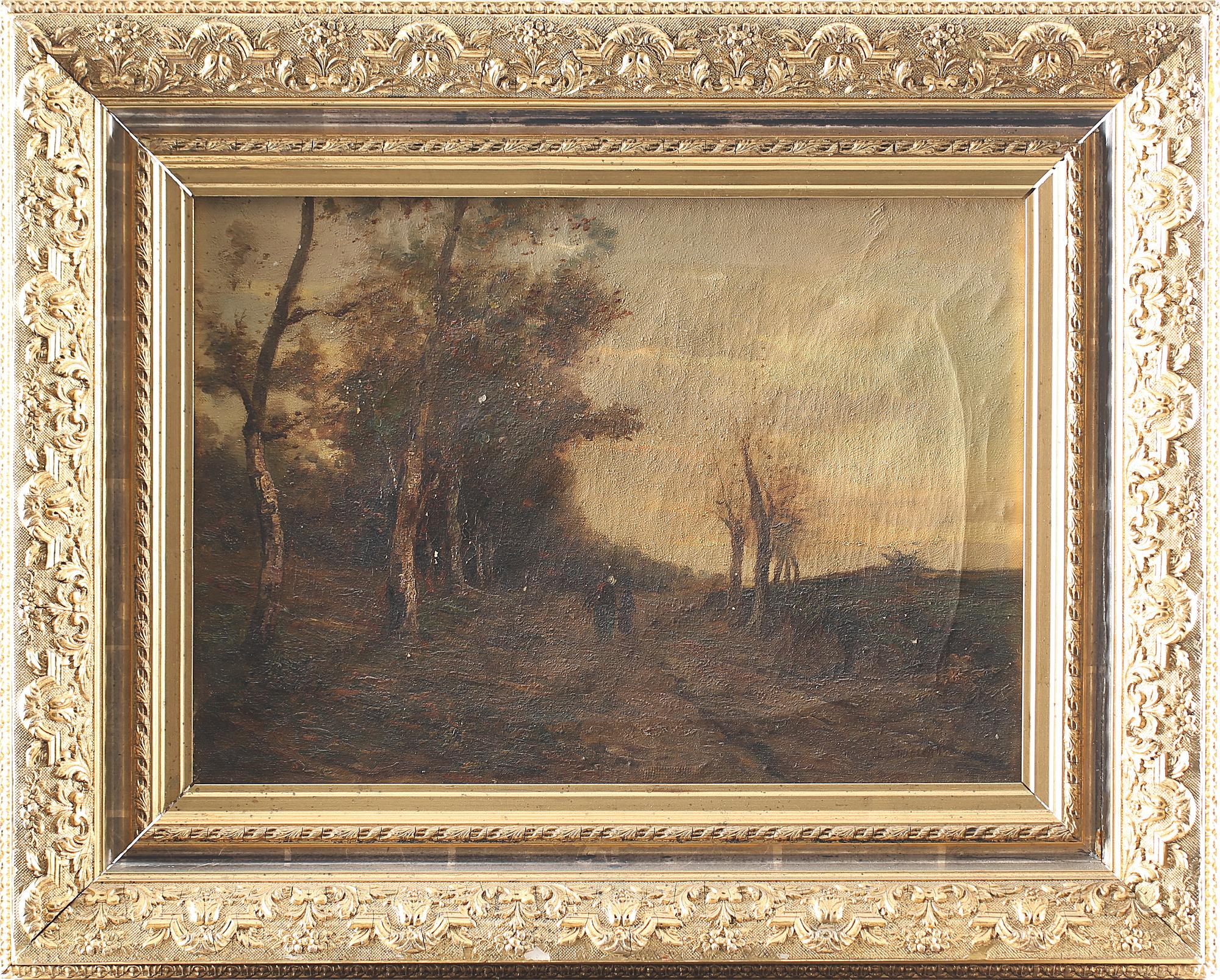 OKÄND KONSTNÄR,olja på duk, otydligt signerad, 1800-talets slut.