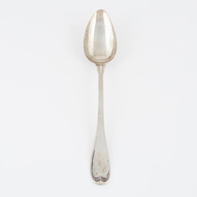 Pehr Zethelius, a silver serving spoon,  Stockholm, 1803.