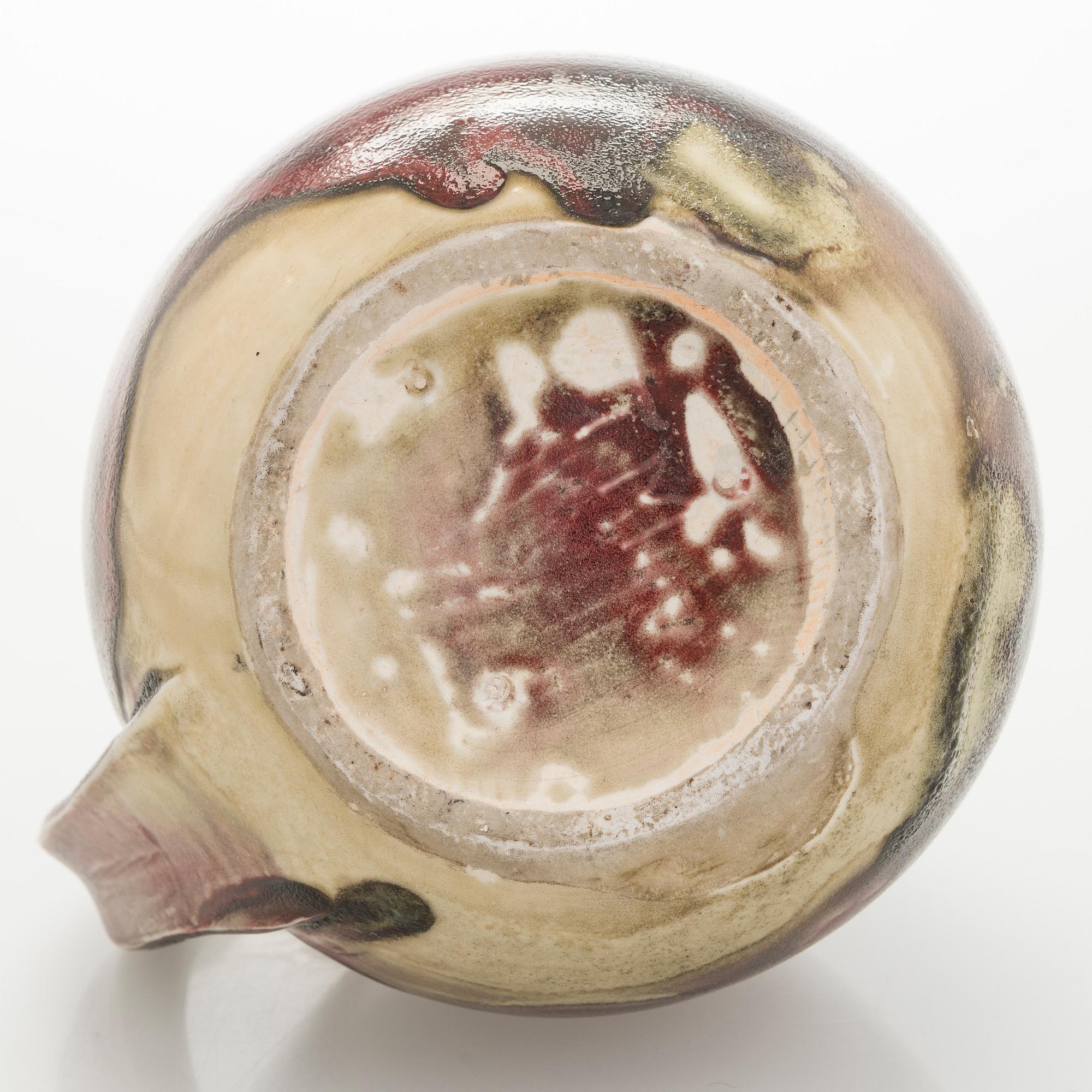 Toini Muona, A ceramic vase, signed TM.