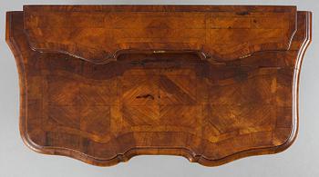 A late baroque walnut parquetry commode by C. Linning (master in Stockholm 1744-79).