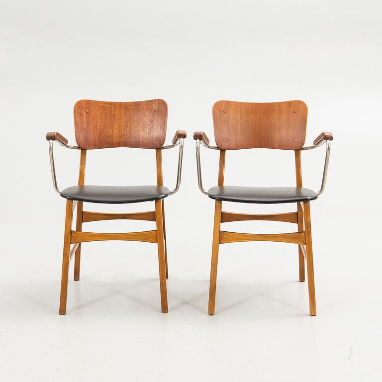 Ib Kofod-Larsen, Armchairs, a pair, Denmark, mid-20th century.