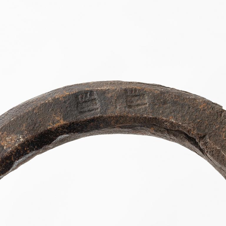 A set of eiht iron rings, Sweden, 17th / 18th century.