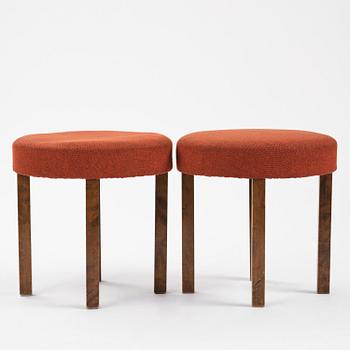 Axel Einar Hjorth, a set of two "Typenko" stools, Nordiska Kompaniet, Sweden, 1936.