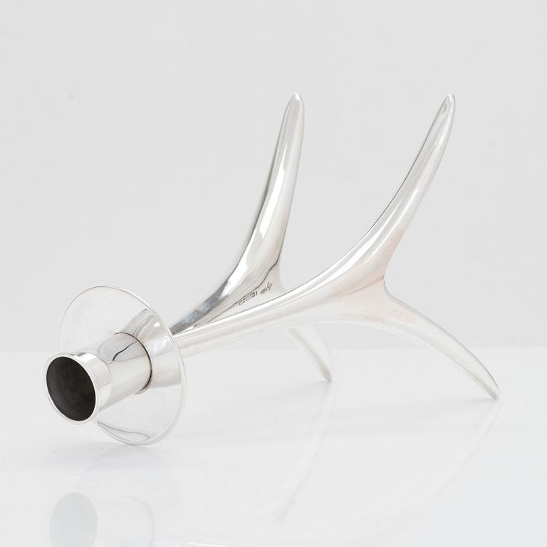 Anna-Greta Eker, ljusstake, silver, Auran Kultaseppä oy, Åbo 1958.