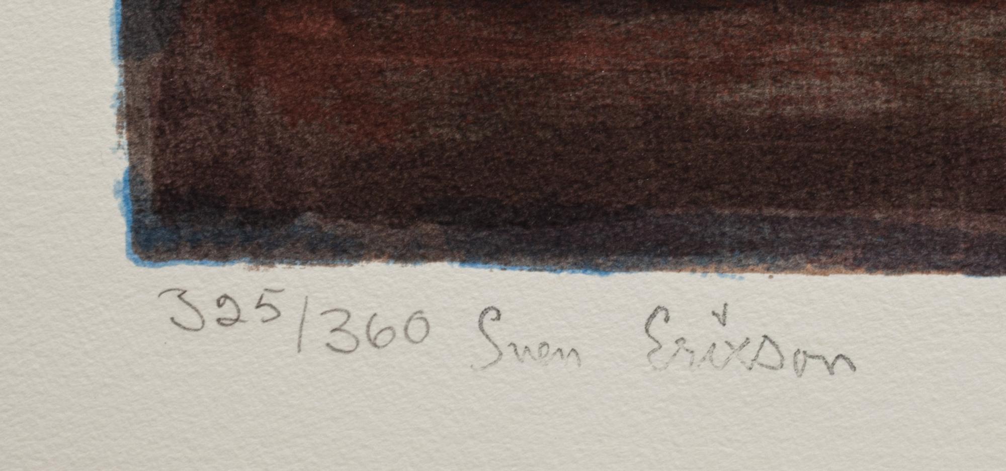 SVEN X:ET ERIXSON, färglitografi. Numrerad 325/360. Stämpelsignerad.
