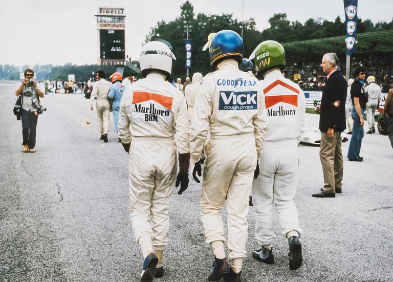 Kenneth Olausson, “Ronnie Peterson and Reine Wisell at the Monza Circuit, 1972”.