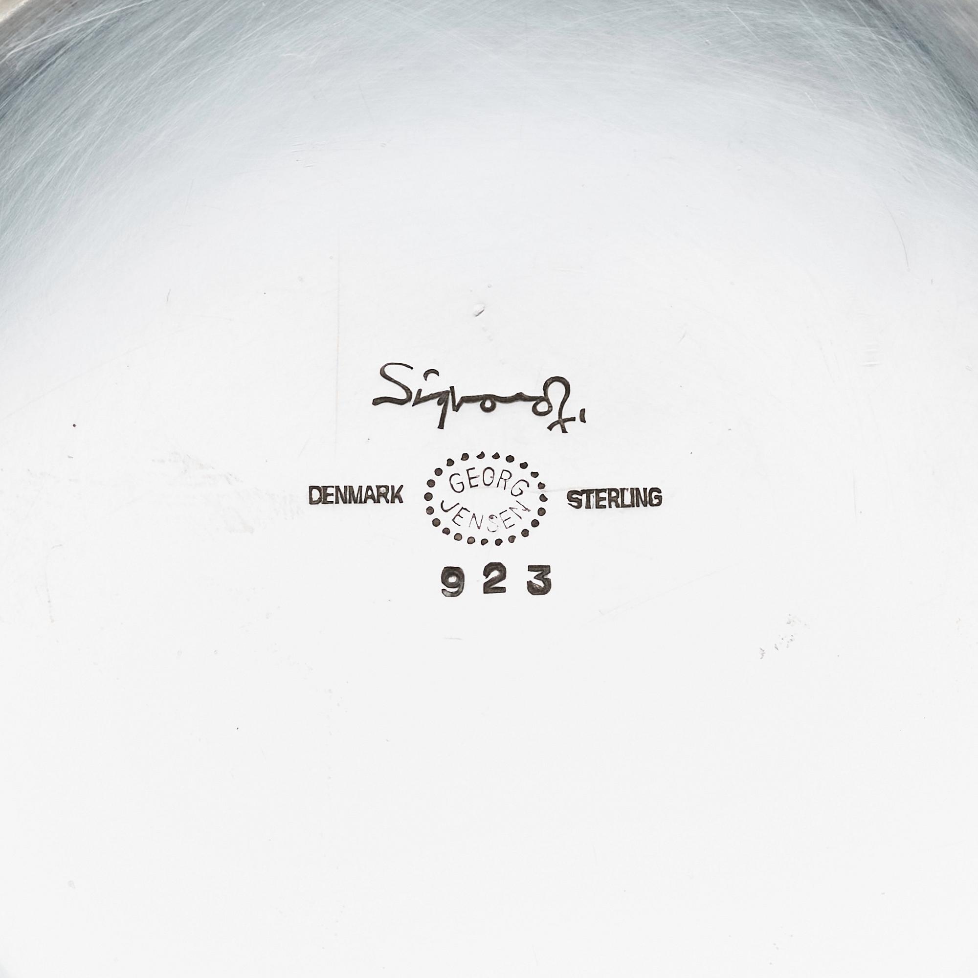 Sigvard Bernadotte, ljusstakar, ett par, Köpenhamn 1945-77, sterlingsilver, modell 923.