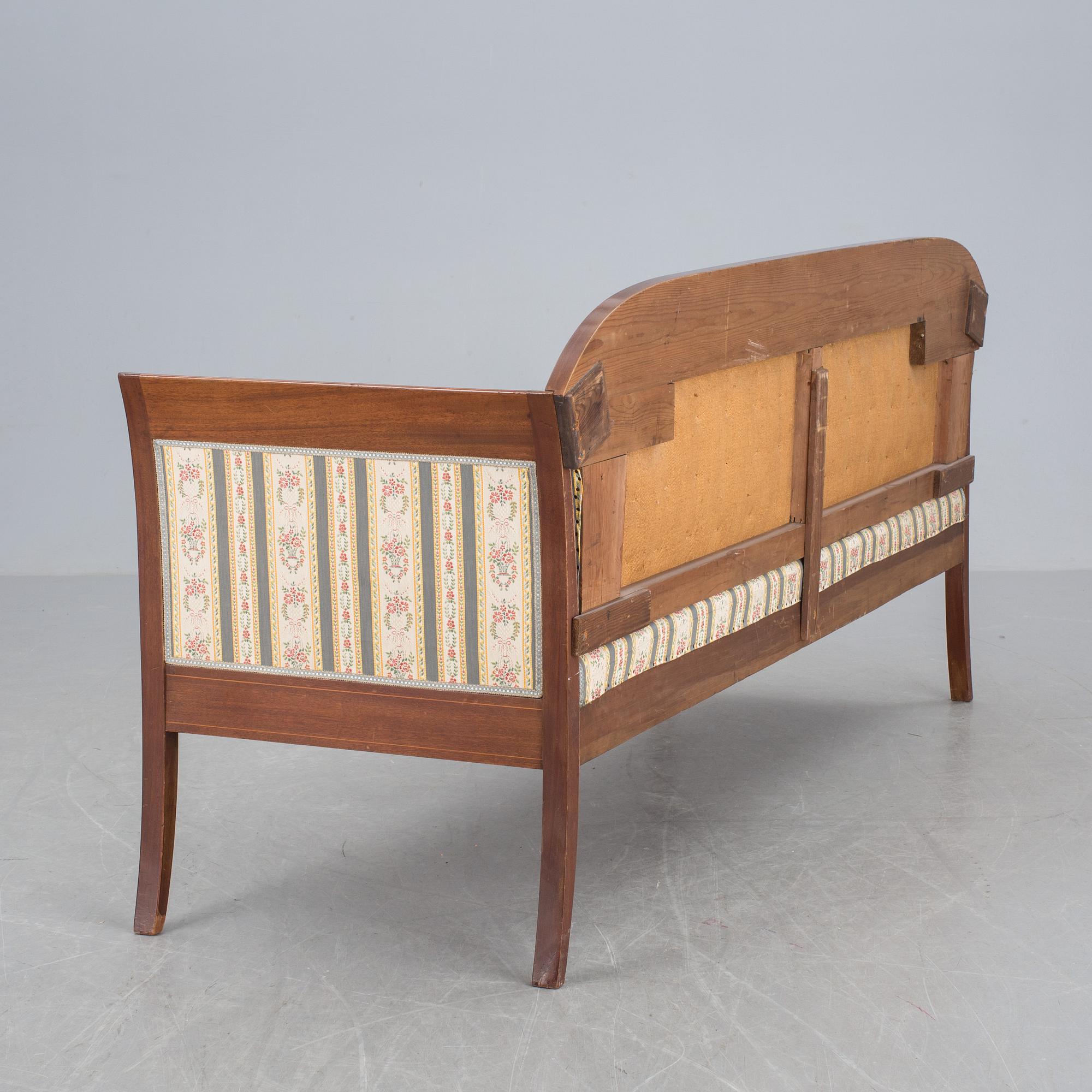 SALONGSMÖBEL, 6 delar, Karl Johan-stil, 1900-talets början.