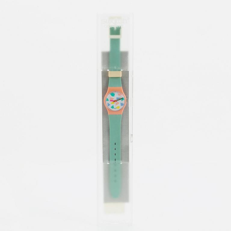 Swatch, Blue Lolly, wristwatch, 25 mm.