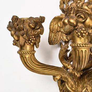 Applique, för tre ljus, Frankrike, 1800-talets mitt, Louis XVI-stil.