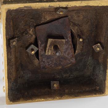 A pair of three light porcelain and gilt bronze three-branch Louis XV-style candelabra, mid 19th century.