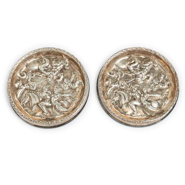 Table accessories, 5 pieces, silver.