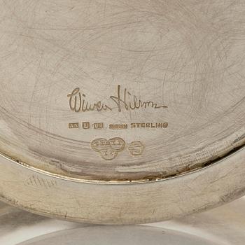 Wiwen Nilsson, skål, delvis förgyllt sterling silver, Lund 1970.