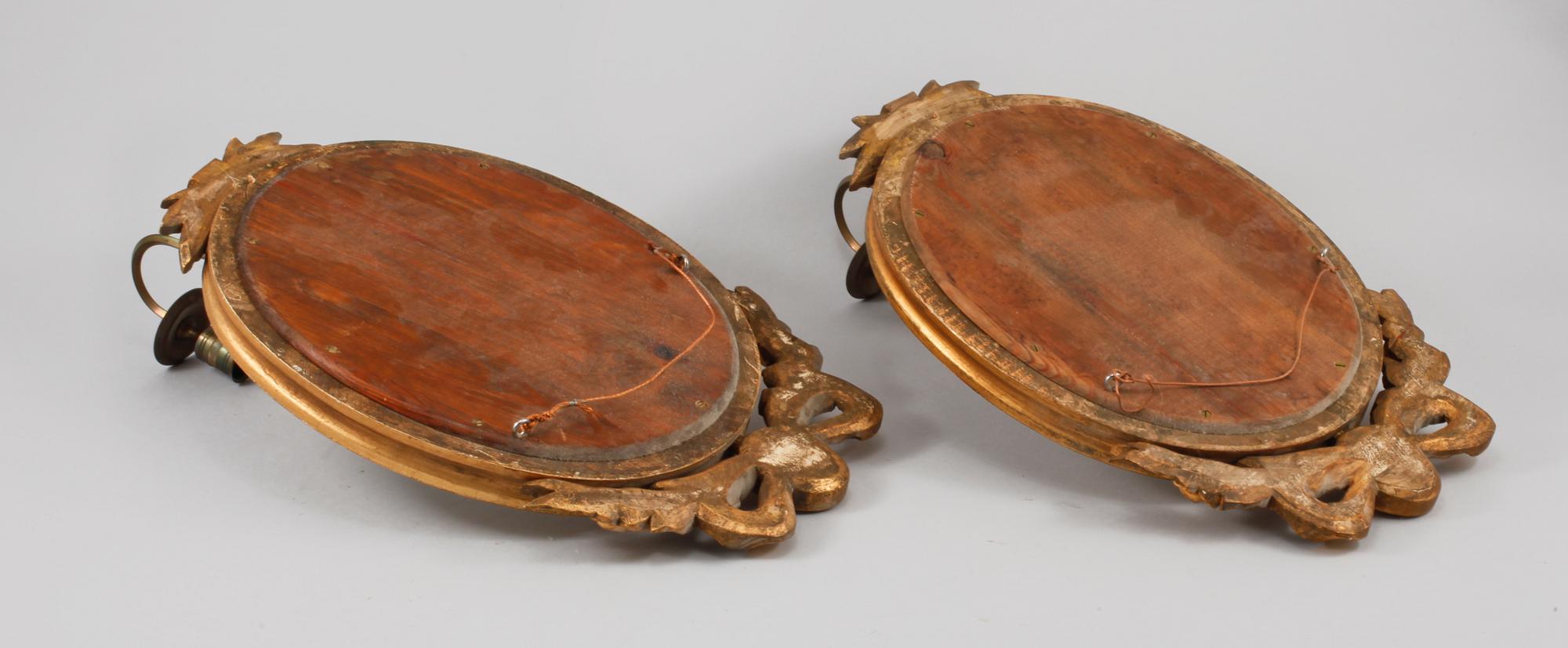 SPEGELLAMPETTER, ett par, gustaviansk stil, 1900-talets första hälft/mitt.