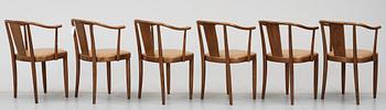 KARMSTOLAR, 6st, "Opera", Peter Celsing, Gemla. Formgivna omkring 1955-61.