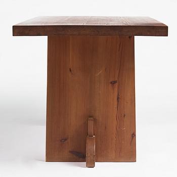 Axel Einar Hjorth, a 'Lovö' stained pine dinner table, Noriska Kompaniet, Sweden 1930s.