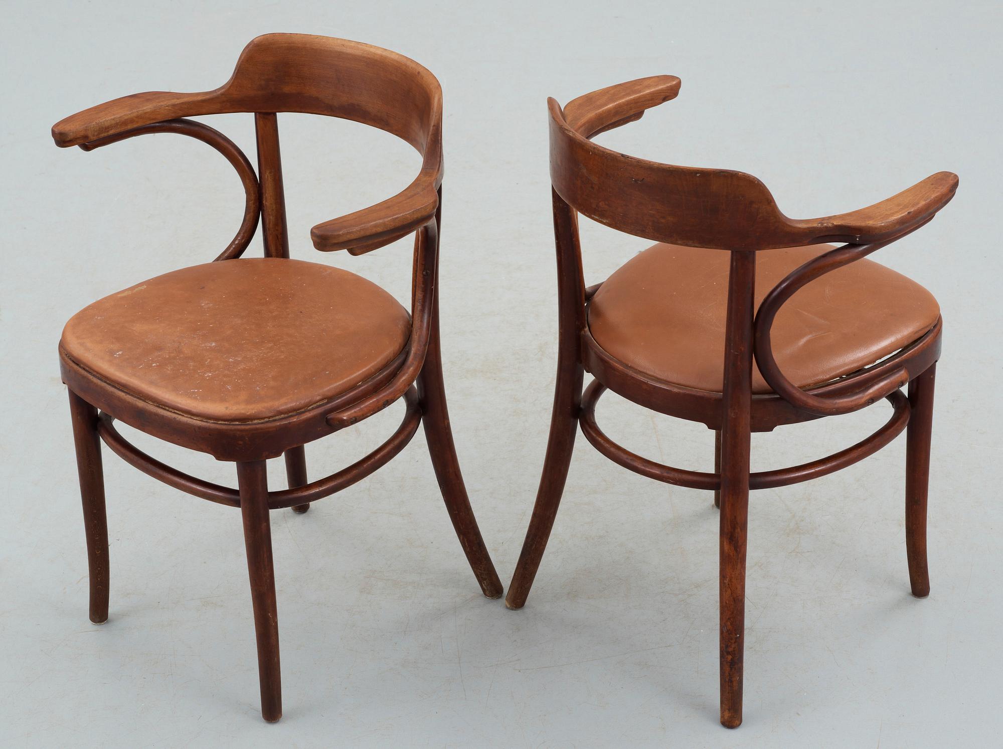 STOLAR, 6 st, sk "Cattelinstolen", original, formgivna av Axel Kandell för Gemla 1948.