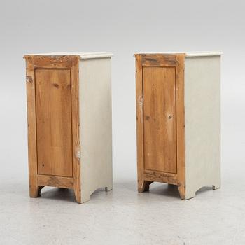 Bedside tables, a pair, 20th century.