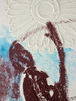 JONATHAN BOROFSKY, acrylic and acrylic paste on canvas.