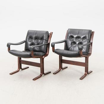Ingmar Rolling, armchairs 1 pair, Westnofa Furniture, Norway, 1970s.
