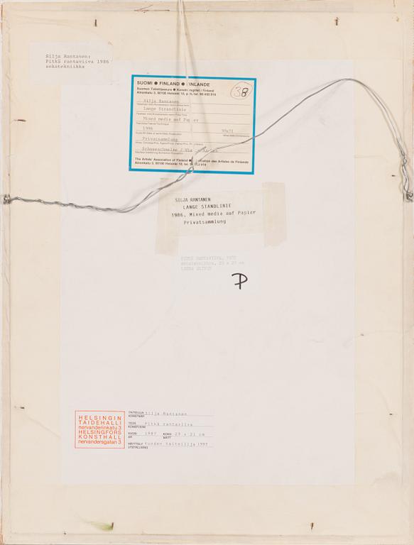 Silja Rantanen, mixed media on paper, signed and dated -86.