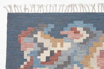 Erik Lundberg, rug, flat weave, "Coral", approx. 240 x 170 cm, Vävaregården Eringsboda, signed V.