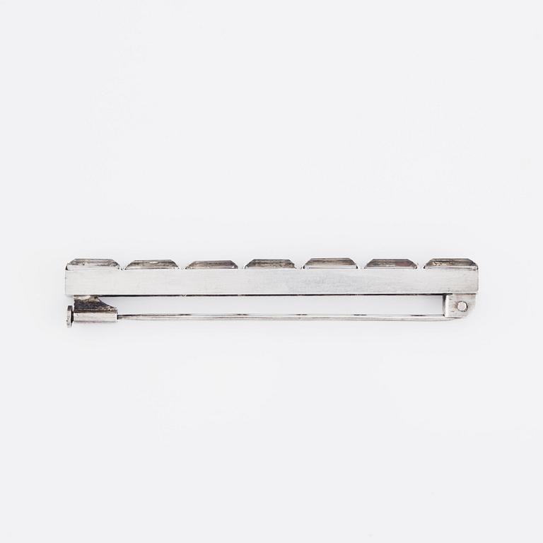 Wiwen Nilsson, a sterling silver and rock crystal brooch, Lund 1947.