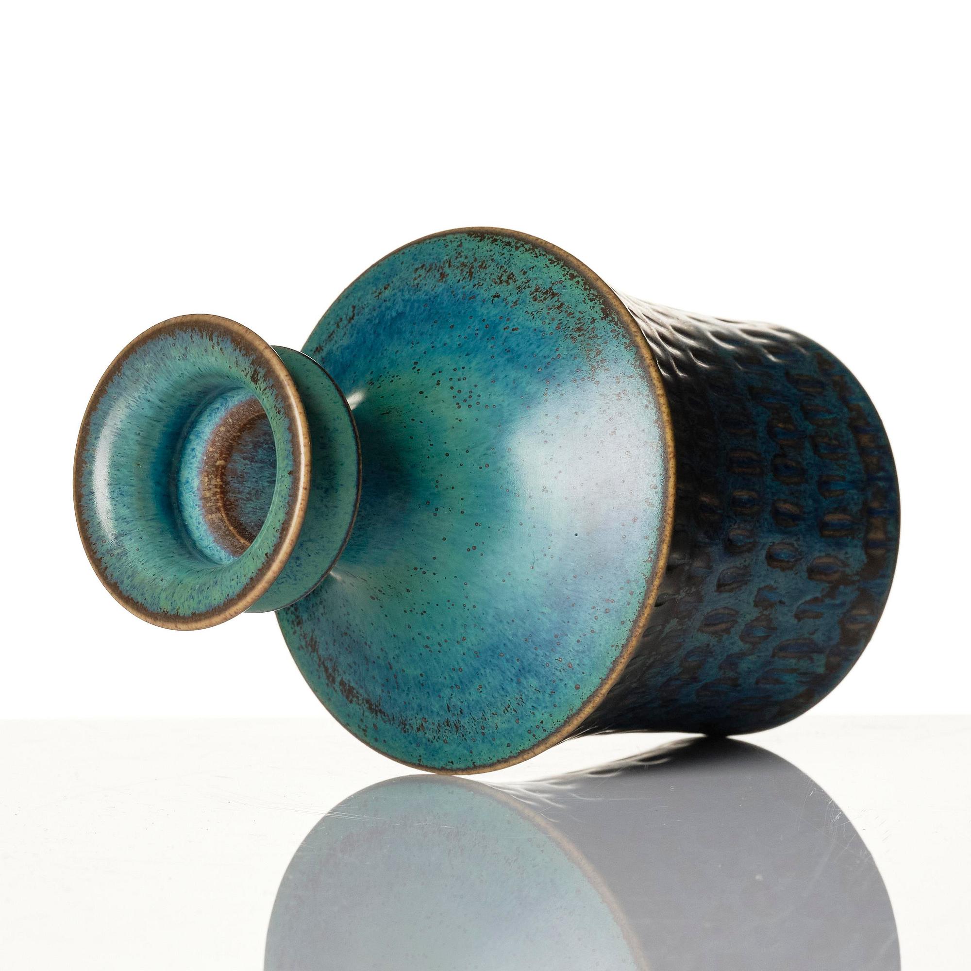 Stig Lindberg, a stoneware vase, Gustavsberg Studio, 1963.