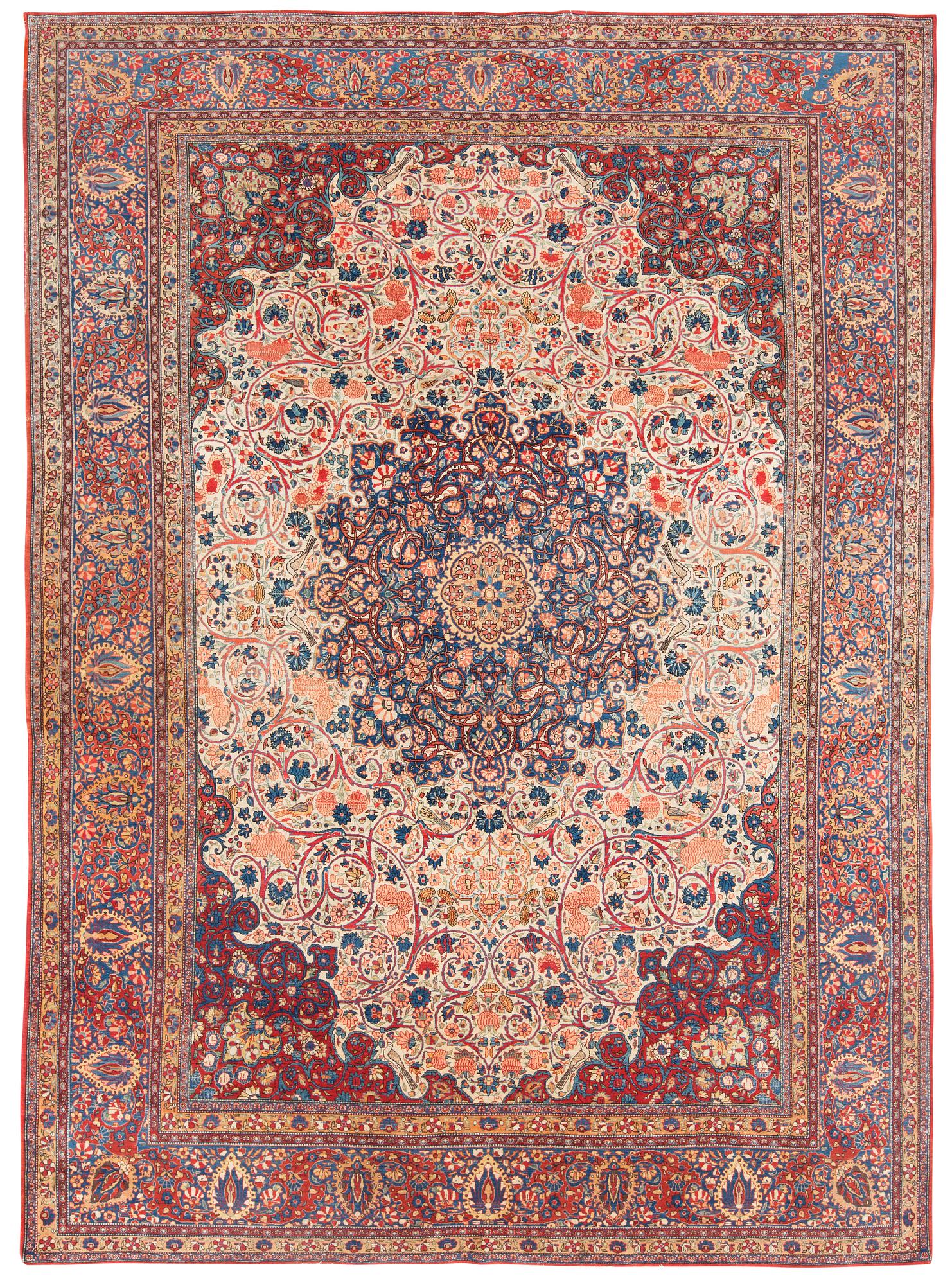 SEMI-ANTIQUE KASHAN. 361 x 263 cm.