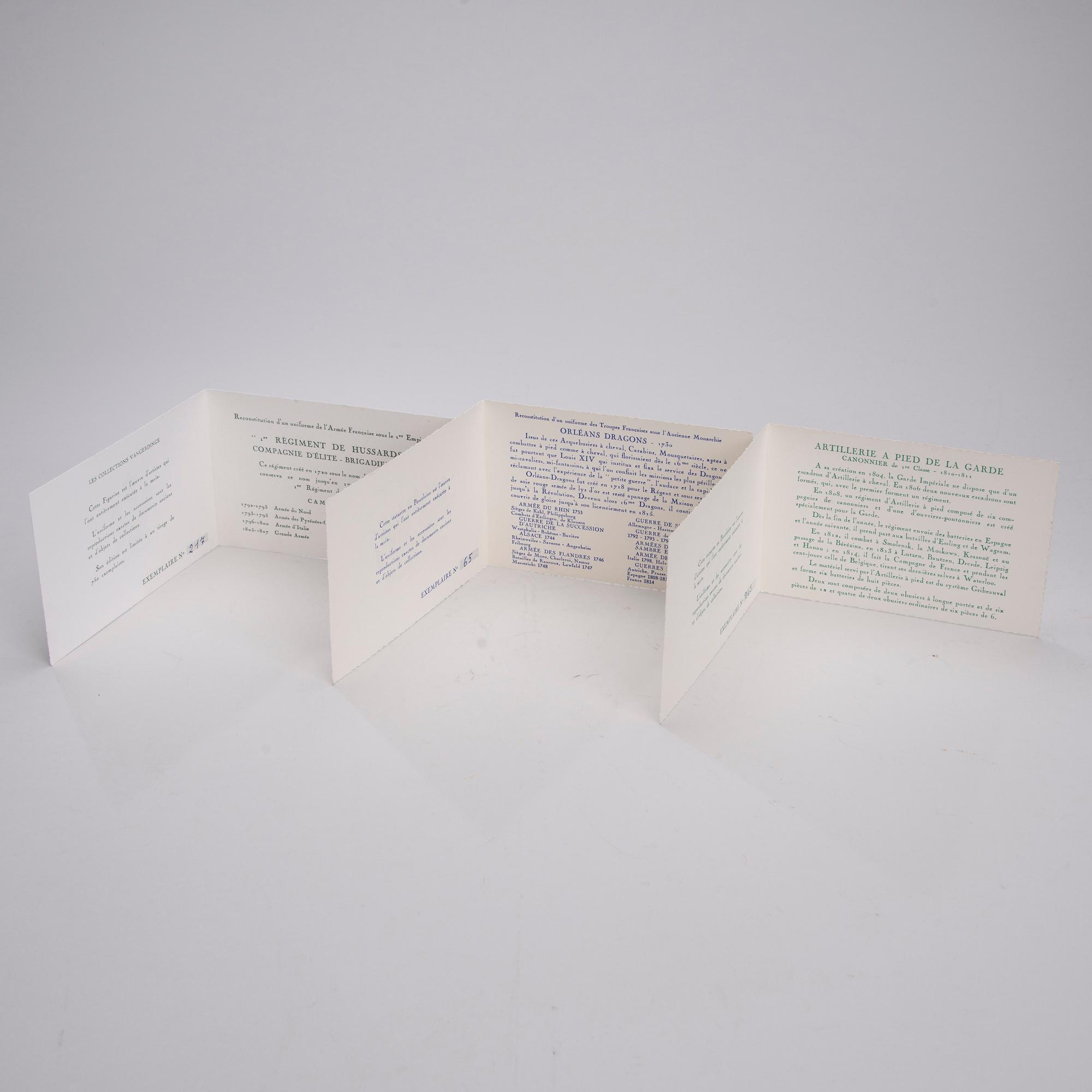FIGURINER, 3 st, porslin, Les Collections Van Gerdinge, Frankrike, 1900-tal.