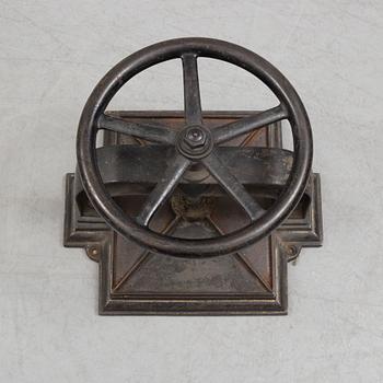 A cast iron book press from around year 1900.