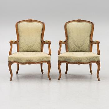 A pair of Rococo chairs, second half of the 18th Century.